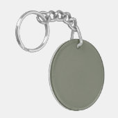 Moss Green ミニマル Acrylic Keychain – カスタマイズ可能 キーホルダー (正面左)