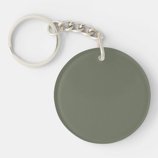 Moss Green ミニマル Acrylic Keychain – カスタマイズ可能 キーホルダー (正面)