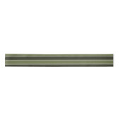 Moss Green Black Horizontal Lines Stripe Geometric サテンリボン (正面)