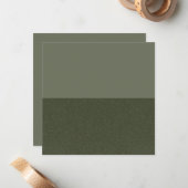 Moss Green Block Speckle Flat Note Card (カスタム) ノートカード (正面/裏面インサイチュ)