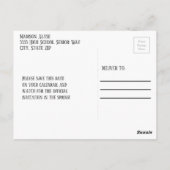 Moss Green、Blue、および金ゴールドグランジ写真の卒業 ポストカード (裏面)