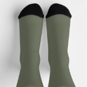 Moss Green Crew Socks – カスタマイズ可能なペア ソックス (上部)