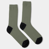 Moss Green Crew Socks – カスタマイズ可能なペア ソックス (右)