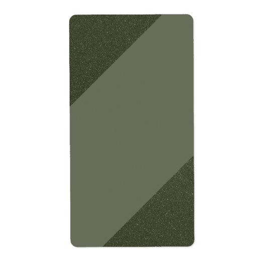Moss Green Diagonal Shipping Labels ラベル (正面)