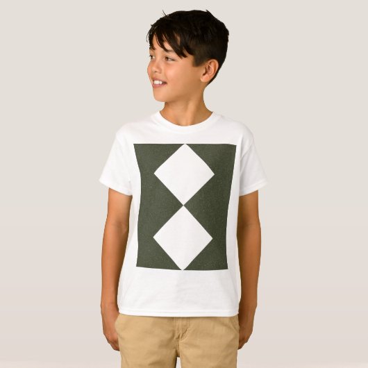 Moss Green Double Diamond Kids Tee - Tシャツ (正面フル)