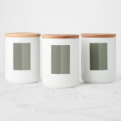 Moss Green Dual Texture Label Jar – カスタマイズ可能 フードラベル (ボトル)