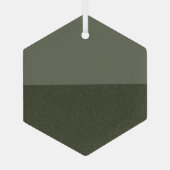 Moss Green Dual-Tone Hexオーナメント – カスタマイズ ガラスオーナメント (裏面)