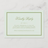 Moss Green Estate Online RSVP Card エンクロージャーカード (正面)