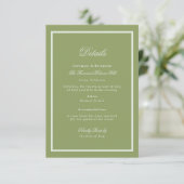 Moss Green Estate Wedding Details Card エンクロージャーカード (スタンド正面)
