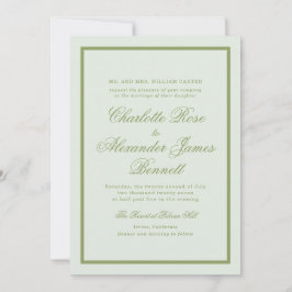 Moss Green Estate Wedding Invitation 招待状