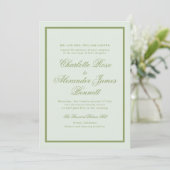Moss Green Estate Wedding Invitation 招待状 (スタンド正面)
