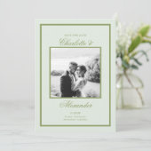 Moss Green Estate Wedding Save the Date 招待状 (スタンド正面)