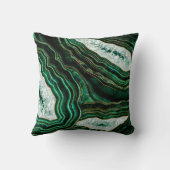Moss Green Geodeとクリスタルデジタルアート クッション (裏面)