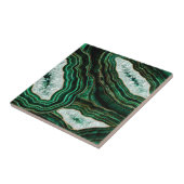 Moss Green Geodeとクリスタルデジタルアート タイル (側面)