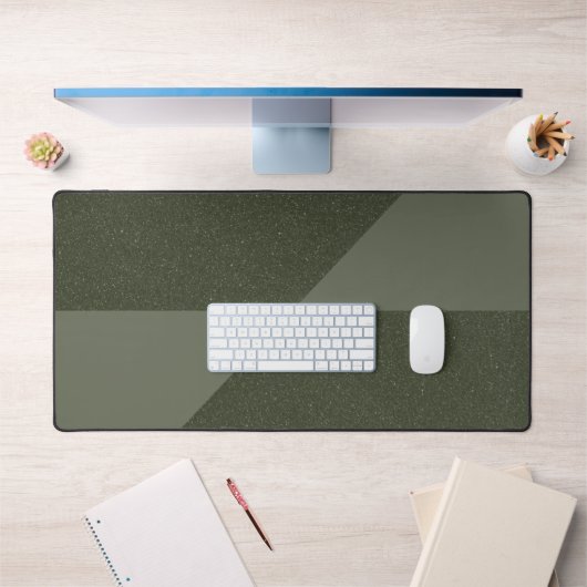 Moss Green Geometric Split Desk Mat – カスタマイズ デスクマット (オフィス1)