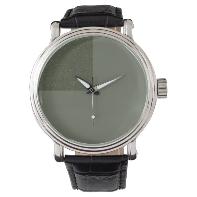 Moss Green Geometric Watch – カスタマイズ 腕時計 (正面)