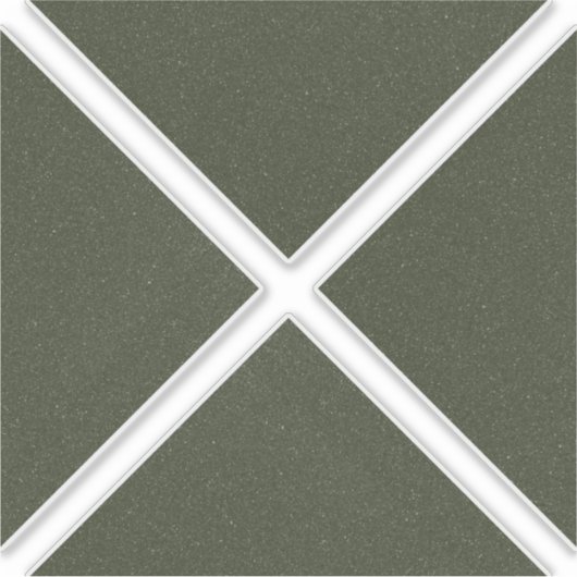 Moss Green Geometric X Vinylシール シール (正面)