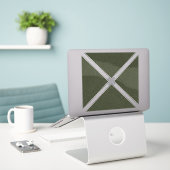 Moss Green Geometric X Vinylシール シール (デスク上のノートパソコン)