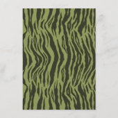 Moss Green Glamorous Tiger Stripes Animal Print メニュー (正面)