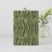 Moss Green Glamorous Tiger Stripes Animal Print メニュー (スタンド正面)
