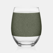 Moss Green Glassモダンセット – カスタマイズ可能 ステムなしワイングラス (裏面)