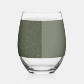 Moss Green Glassモダンセット – カスタマイズ可能 ステムなしワイングラス (右)