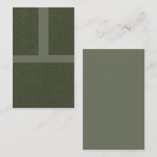 Moss Green Gridビジネモダンスカード – カスタマイズ 名刺 (正面/裏面)