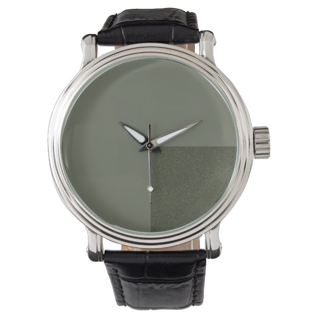 Moss Green Minimalistウォッチ – カスタマイズ可能なeWatch 腕時計 (正面)