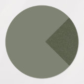 Moss Green Minimalist Pie Sliceスタンプ – ラベル (デザイン1)
