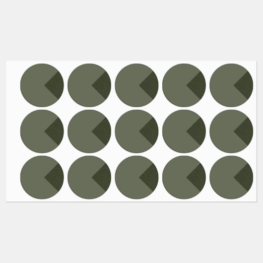 Moss Green Minimalist Pie Sliceスタンプ – ラベル (シート)