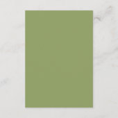 Moss Green Monogram Reception Card エンクロージャーカード (裏面)