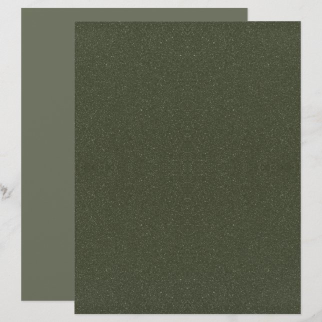 Moss Green Noise Effect Letterhead – カスタマイズ可能 レターヘッド (正面/裏面)