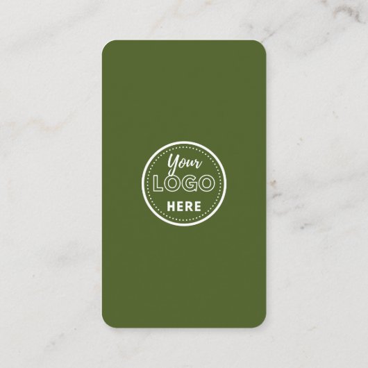 Moss Green QRコードが私たちのソーシャルメディアに接続 名刺 (裏面)