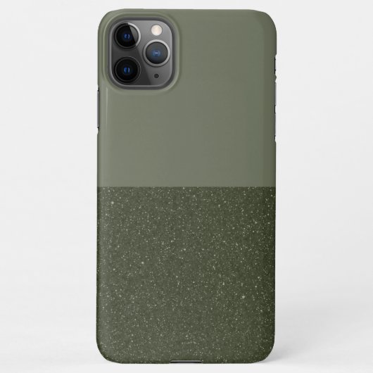 Moss Green SplitテクスチャiPhone 11 Pro Maxケース iPhoneケース (裏面)