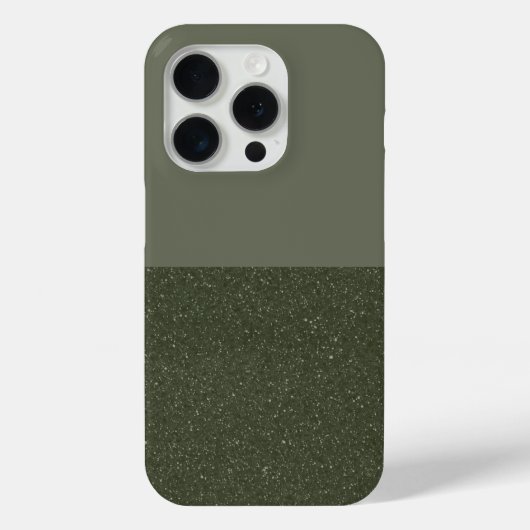 Moss Green SplitテクスチャiPhone 15 Proケースカスタム Case-Mate iPhoneケース (裏面)