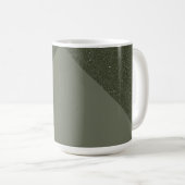 Moss Green Splitモダンテクスチャマグ コーヒーマグカップ (正面右)