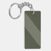 Moss Green Split Diagonal Keychain – カスタマイズ可能 キーホルダー (正面左)
