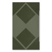 Moss Green Split Diamond – 名刺マグネット (正面縦)
