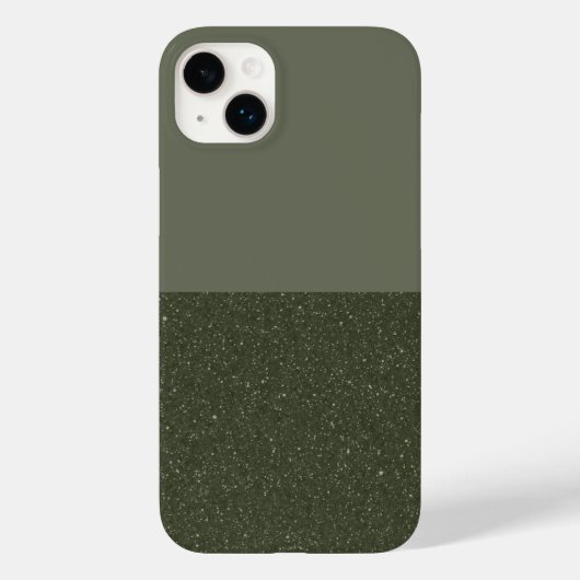 Moss Green Split iPhone 14プラスケース – カスタマイズ Case-Mate iPhoneケース (裏面)