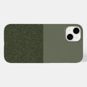 Moss Green Split iPhone 14プラスケース – カスタマイズ Case-Mate iPhoneケース (裏面 (横))