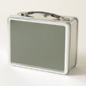 Moss Green Split Panel Metal Lunchbox カスタマイズ - メタルランチボックス (裏面)