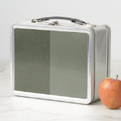 Moss Green Split Panel Metal Lunchbox カスタマイズ - メタルランチボックス (インサイチュ)