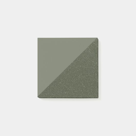 Moss Green Split Pattern Sticky Post-Itメモ ポストイット (正面)