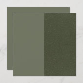 Moss Green Split-Speckle Flat Note Card (カスタム) ノートカード (正面/裏面)