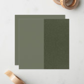 Moss Green Split-Speckle Flat Note Card (カスタム) ノートカード (正面/裏面インサイチュ)