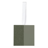 Moss Green Split Texture Cubeオーナメント- カスタマイズ キューブオーナメント (正面)