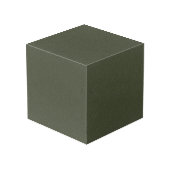 Moss Green Texture Photo Cube – カスタマイズ可能 フォトキューブ (裏面アングル)