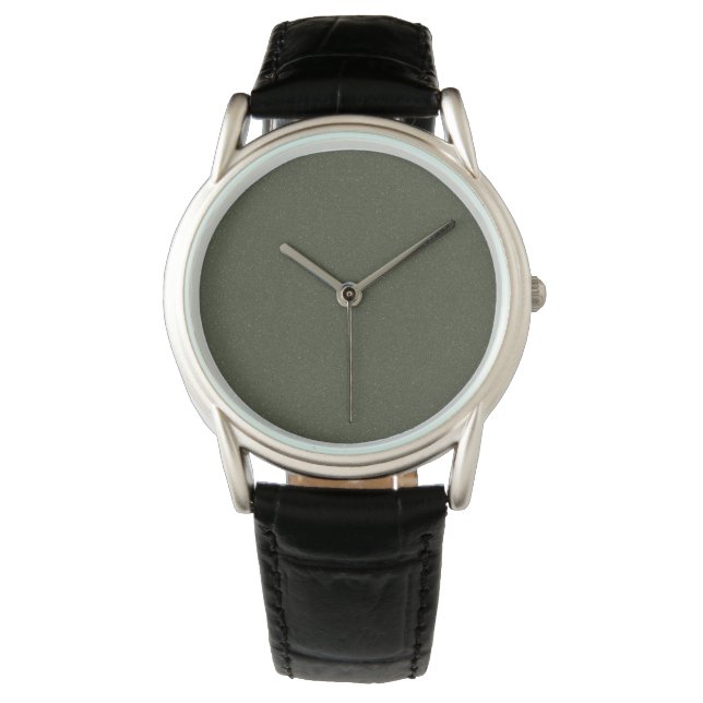 Moss Green Texture Watch – カスタマイズ 腕時計 (正面)