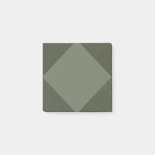 Moss Green Textured Diamondメモ帳 ポストイット (正面)