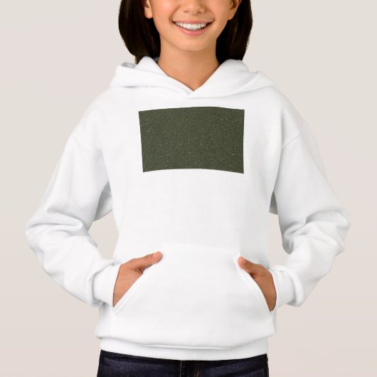 Moss Green Textured Kids Pulloverフード付きスウェットシャツ(カスタ (正面)